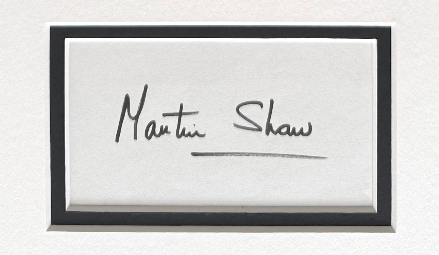 Martin Shaw, The Professionals, Hand Signed 40cm x 30cm Card Presentation & COA