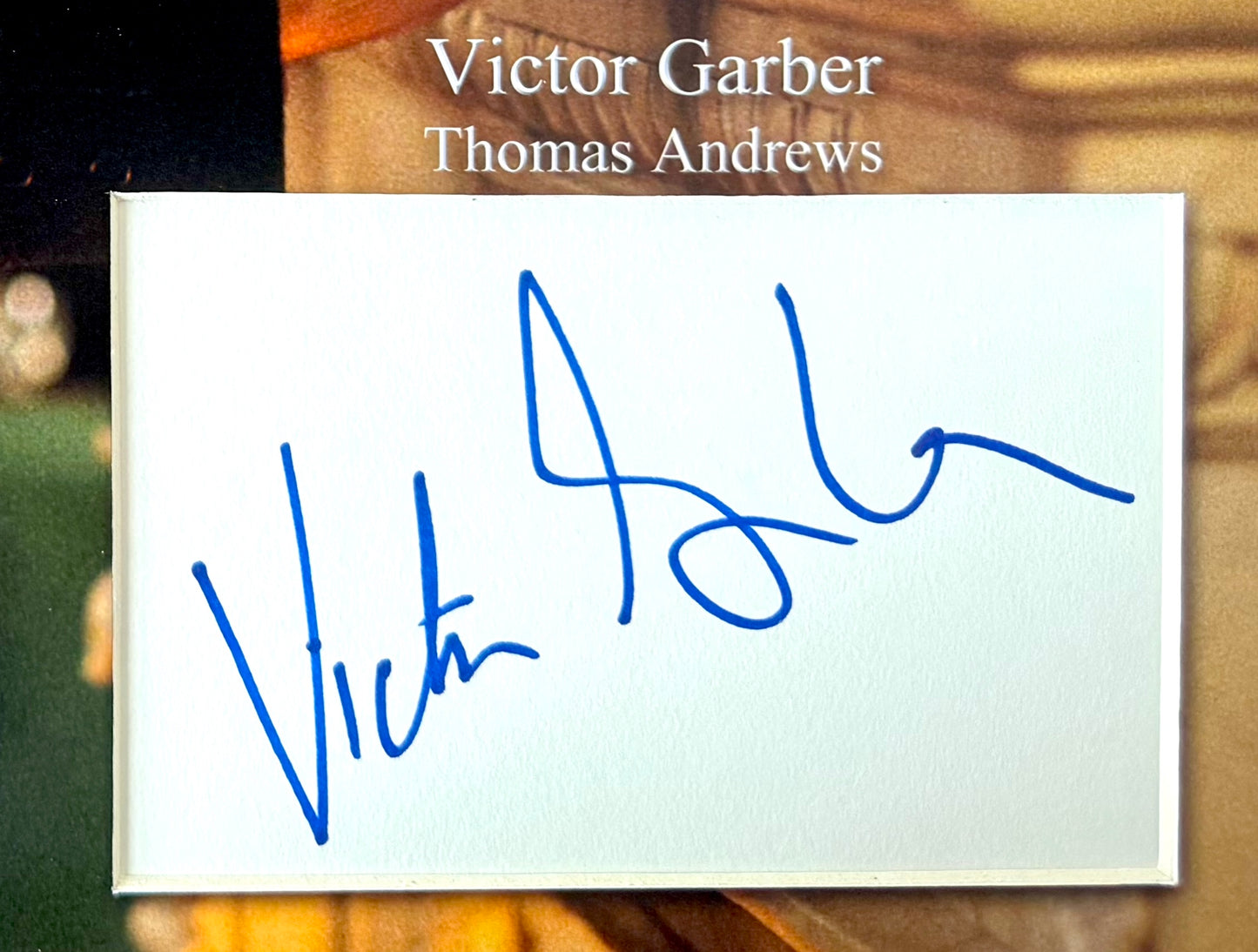 Victor Garber, Hand Signed 'Titanic' Card Presentation & COA