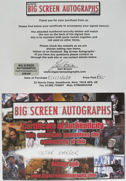 Victor Garber, Hand Signed 'Titanic' Card Presentation & COA