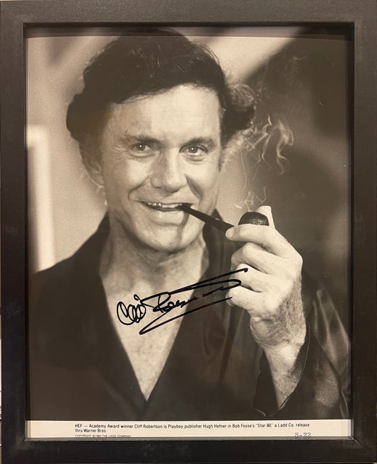 CLIFF ROBERTSON 'STAR 80' HAND SIGNED PROMO PHOTO WITH COA