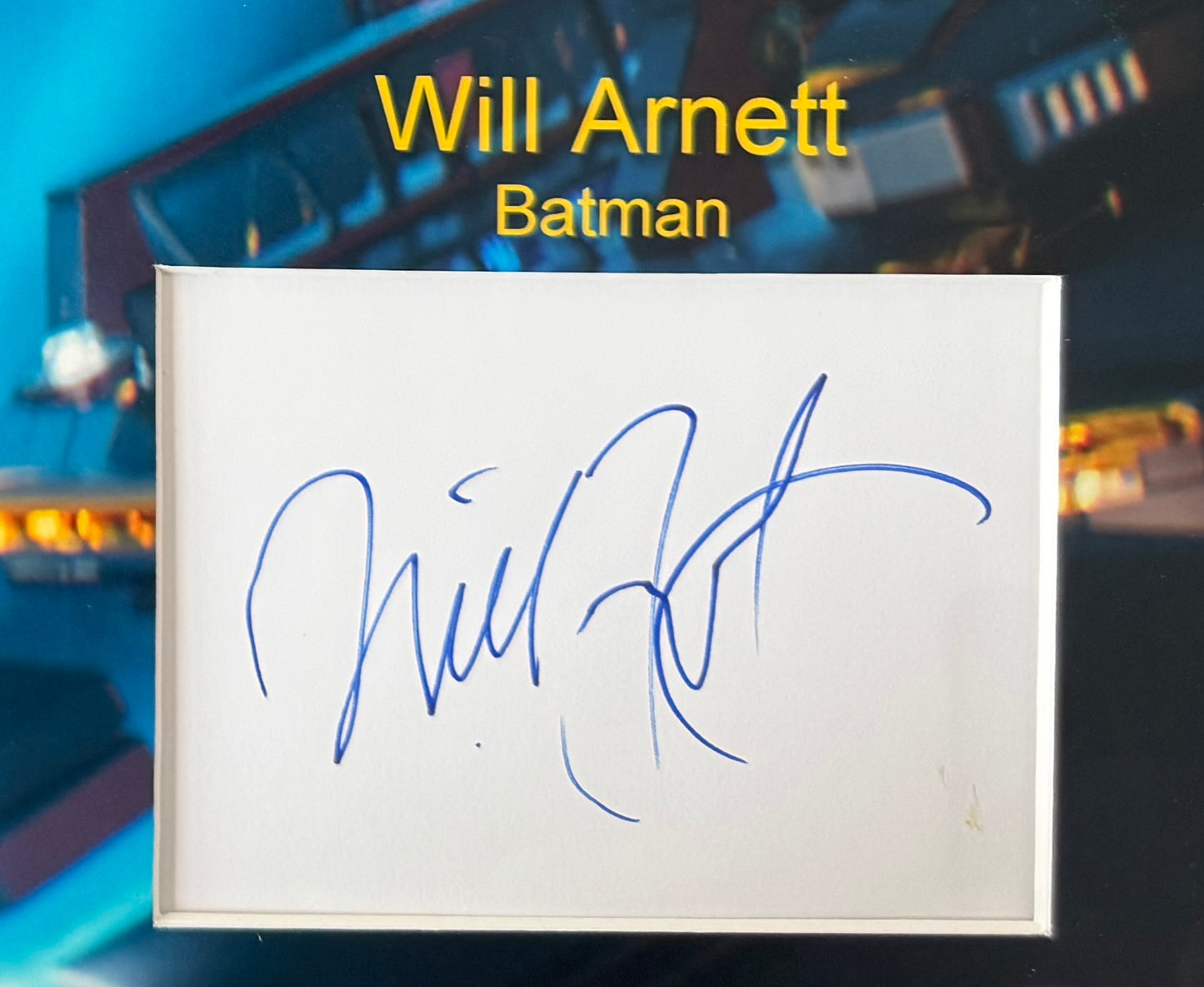 Will Arnett, Hand Signed 'Lego Batman' Card Presentation & COA