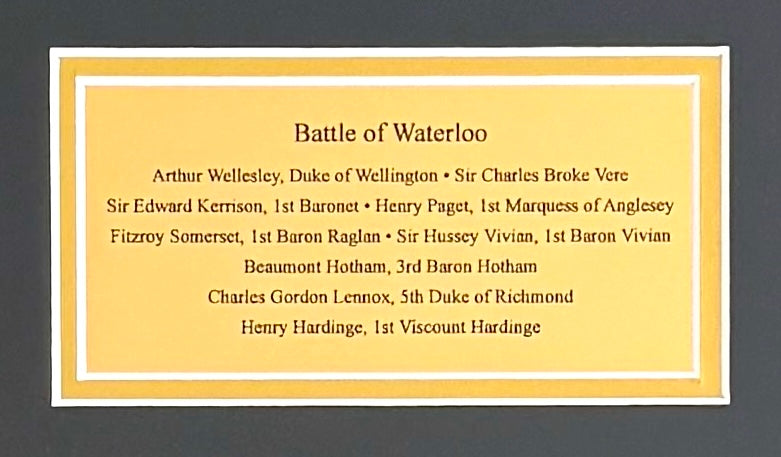 Duke of Wellington, Battle Of Waterloo, Hand Signed 63cm x 50cm Envelope Presentation & COA