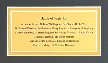 Duke of Wellington, Battle Of Waterloo, Hand Signed 63cm x 50cm Envelope Presentation & COA