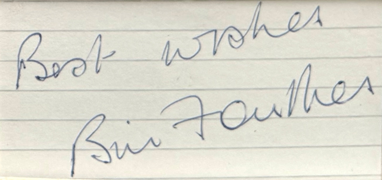 Bill Foulkes, Manchester United Legend, Hand Signed Mounted Card Presentation & COA