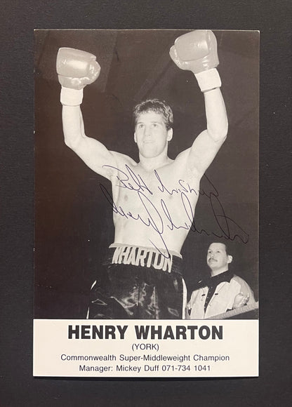 Henry Wharton, Former Boxing Champion, Hand Signed Photo & COA