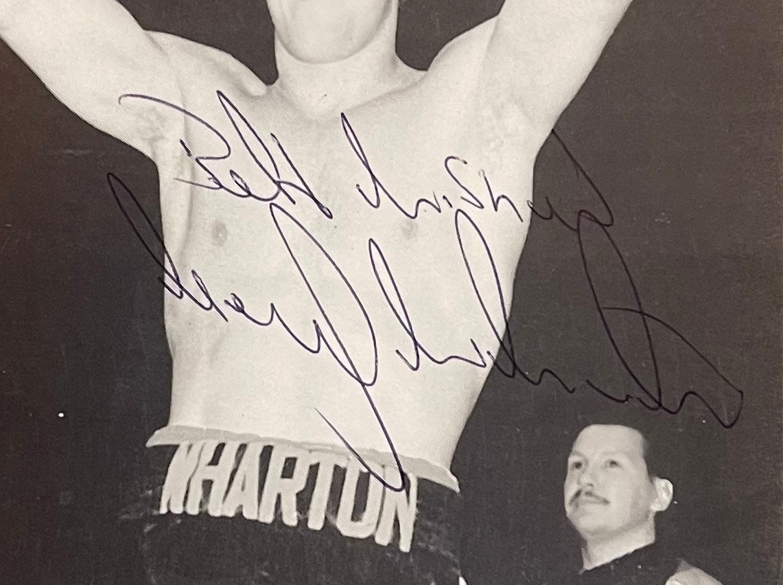 HENRY WHARTON FORMER SUPER MIDDLEWEIGHT BOXING CHAMPION HAND SIGNED PHOTO WITH COA