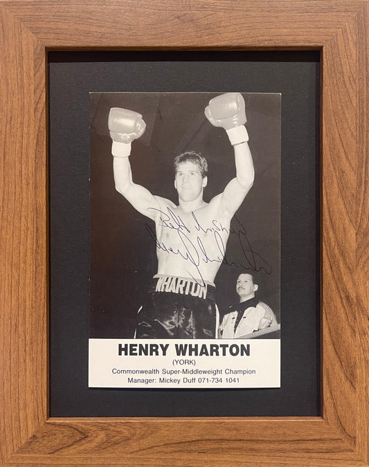 Henry Wharton, Former Boxing Champion, Hand Signed Photo & COA