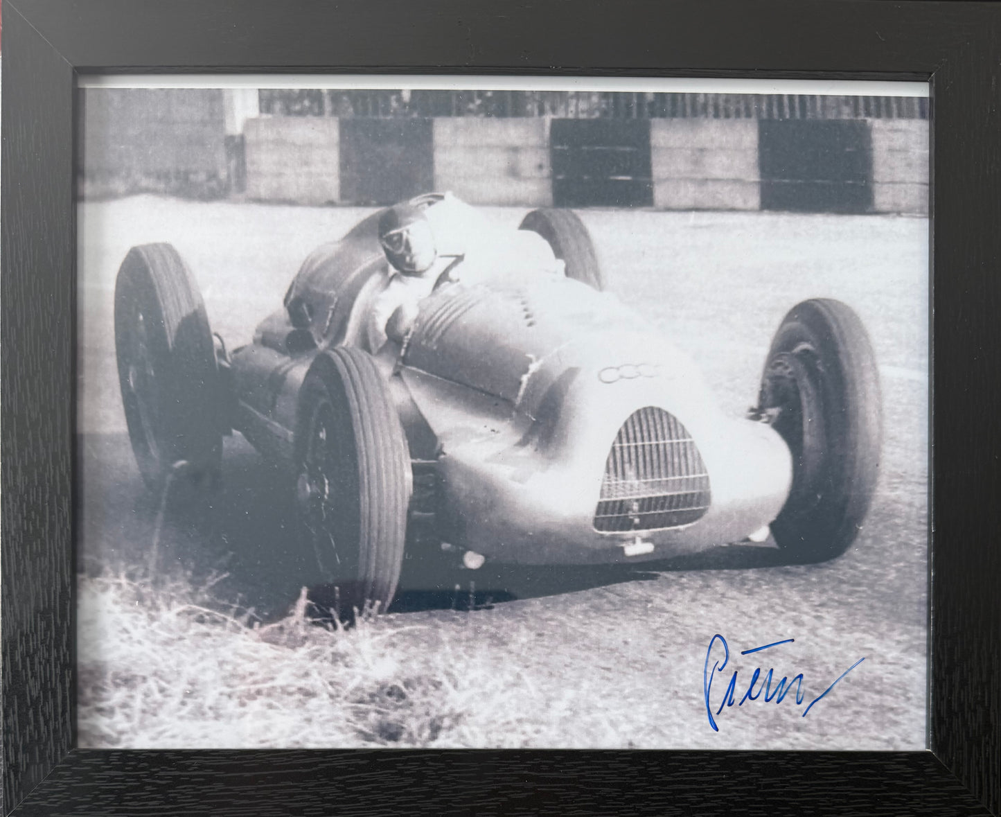 Paul Pietsch, 1930's German Racing Driver, Hand Signed Framed 25cm x 20cm Maserati Photo & COA