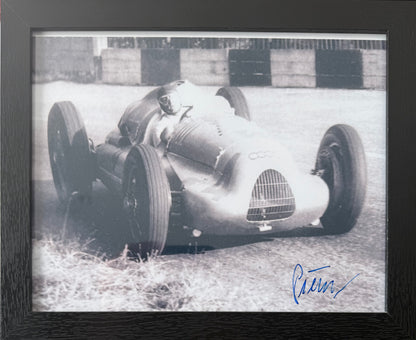 Paul Pietsch, 1930's German Racing Driver, Hand Signed Framed 25cm x 20cm Maserati Photo & COA