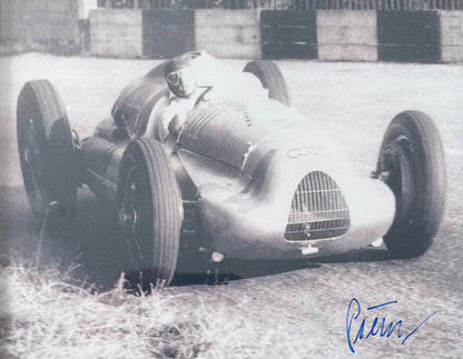 Paul Pietsch, 1930's German Racing Driver, Hand Signed Framed 25cm x 20cm Maserati Photo & COA
