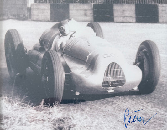 Paul Pietsch, 1930's German Racing Driver, Hand Signed Framed 25cm x 20cm Maserati Photo & COA