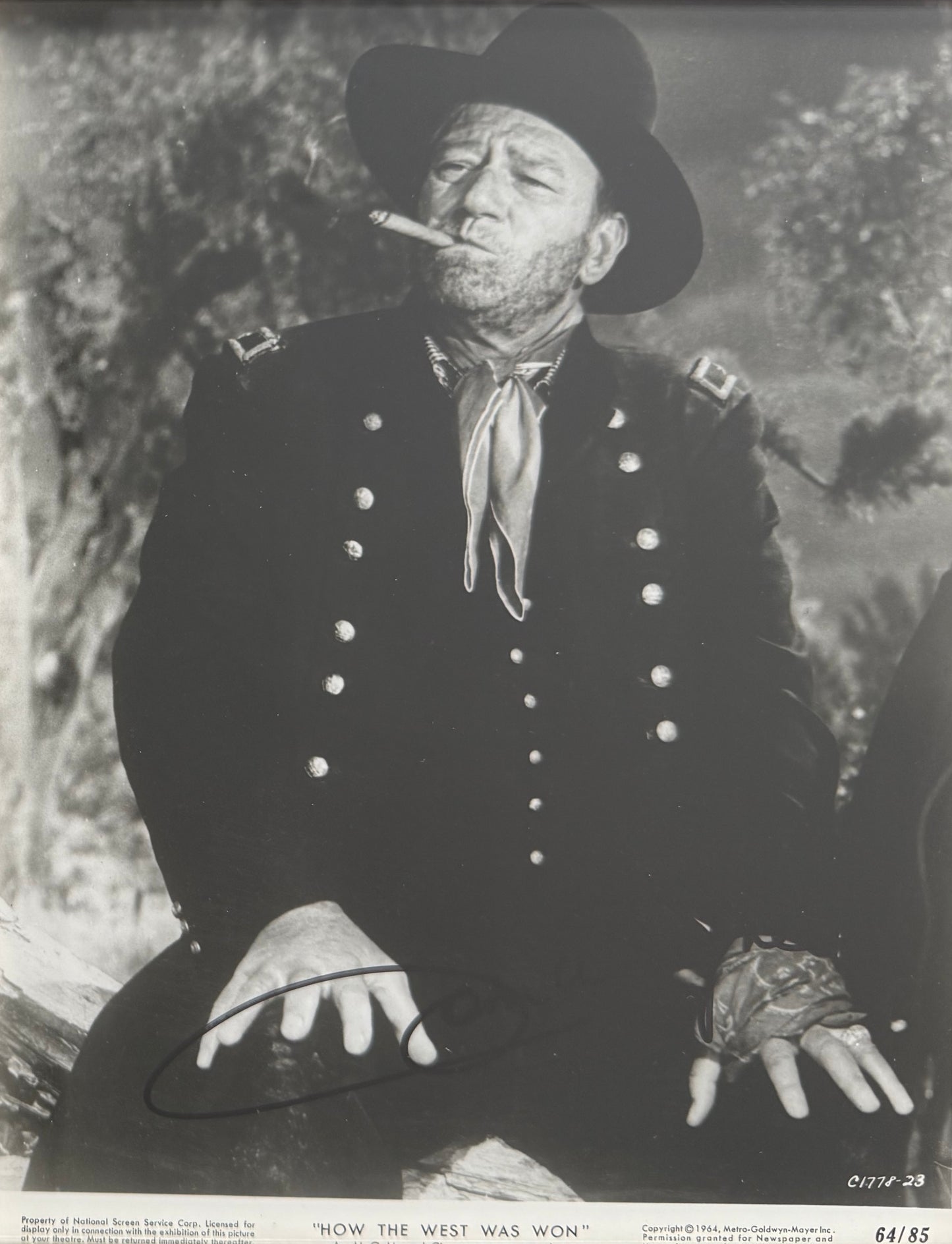 John Wayne, Hand Signed Framed 25cm x 20cm Original 'How The West Was Won' Photo & COA