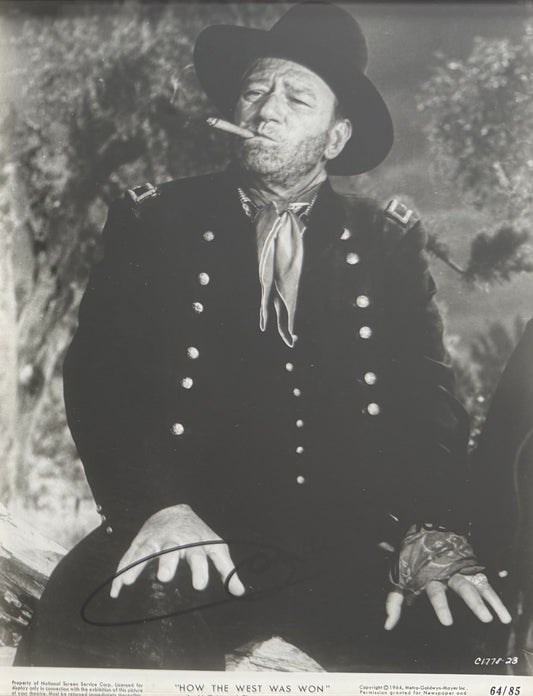 John Wayne, Hand Signed Framed 25cm x 20cm Original 'How The West Was Won' Photo & COA