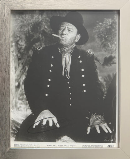 John Wayne, Hand Signed Framed 25cm x 20cm Original 'How The West Was Won' Photo & COA