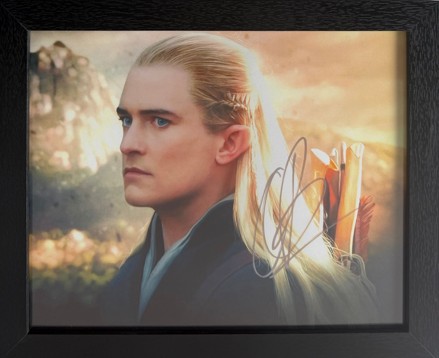 Orlando Bloom Hand Signed Framed (25cm x 20cm) Lord Of The Rings Photo With COA