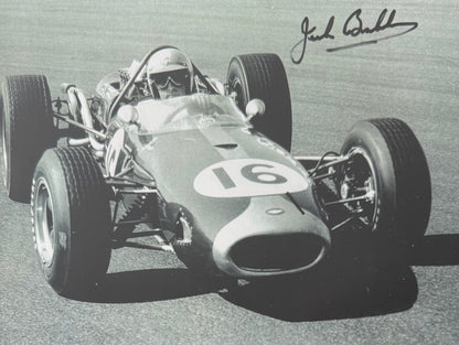 Sir Jack Brabham, Hand Signed Framed 30cm x 20cm F1 Mounted Photo With COA
