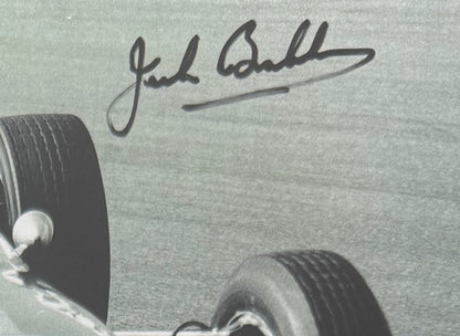 Sir Jack Brabham, Hand Signed Framed 30cm x 20cm F1 Mounted Photo With COA