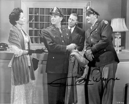 John Wayne, Hand Signed Framed 25cm x 20cm Original 'Jet Pilot' Photo & COA