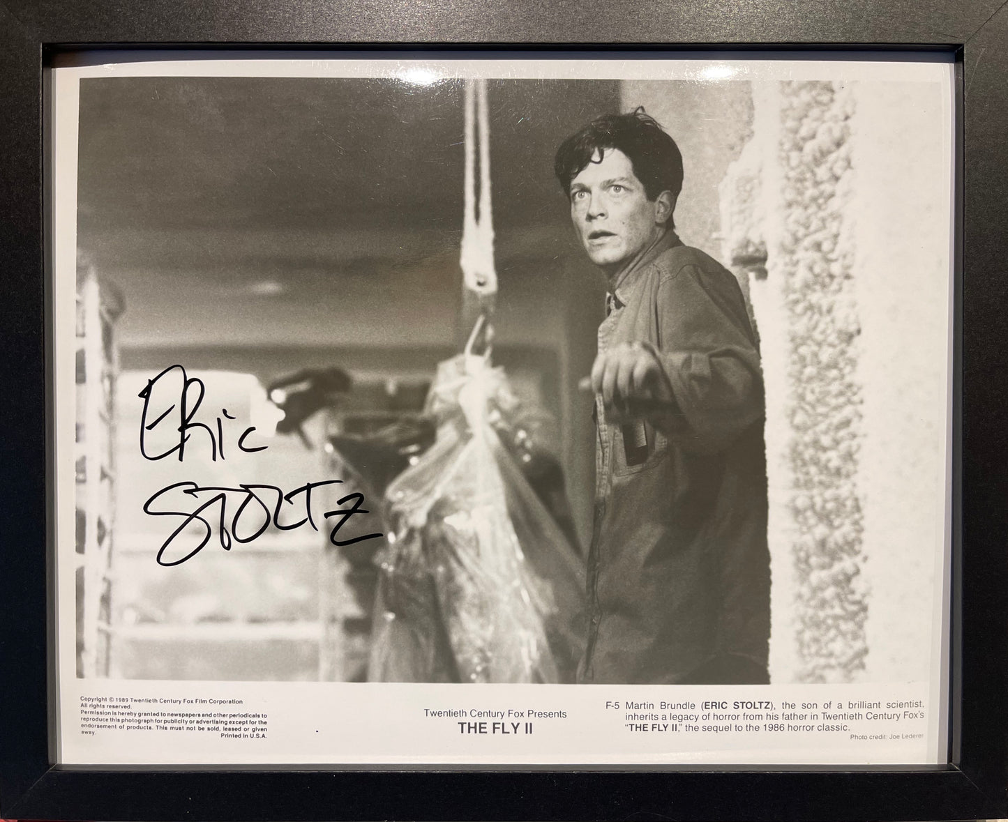 ERIC STOLTZ HAND SIGNED 'THE FLY 2' PROMO PHOTO WITH COA