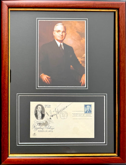 Harry S. Truman, 33rd, American President, Hand Signed FDC Presentation & COA