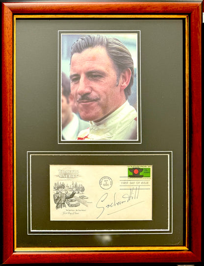 Graham Hill, Former Formula One World Champion, Hand Signed FDC Presentation & COA