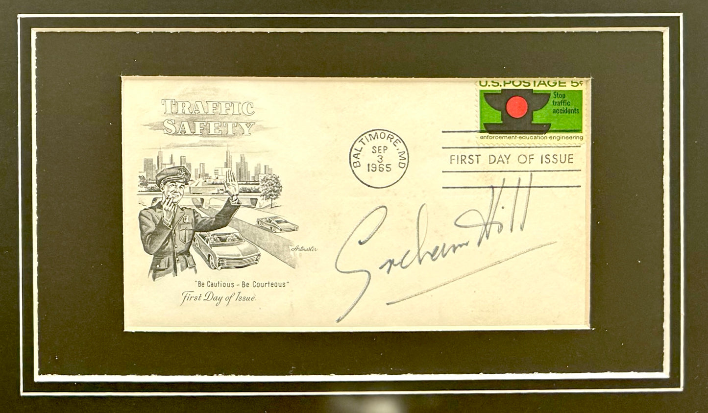 Graham Hill, Former Formula One World Champion, Hand Signed FDC Presentation & COA