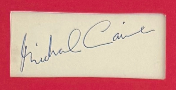 Michael Caine, Noel Coward, Guaranteed Hand Signed Card 'The Italian Job' Presentation & COA