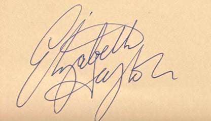 Elizabeth Taylor Genuine Hand Signed Card, With Mounted Photo Presentation & COA