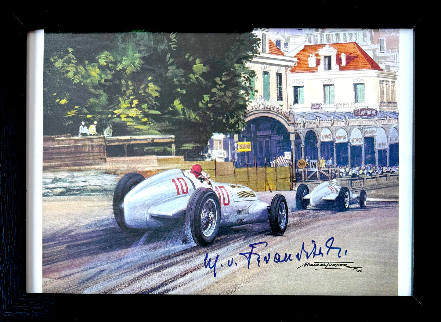 Manfred Von Brauchtisch Former Mercedes F1 Driver, Hand Signed Photo Presentation With COA