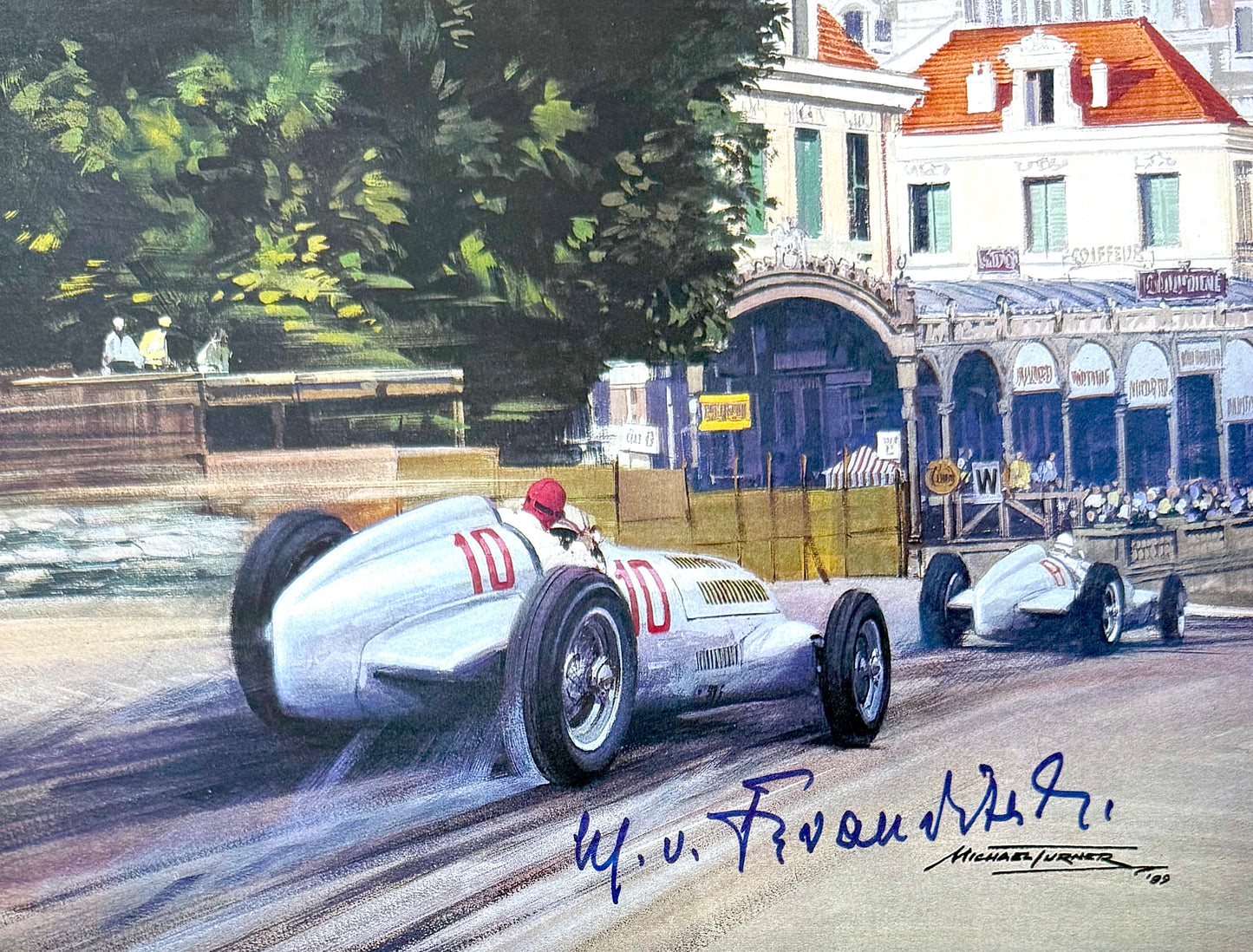 Manfred Von Brauchtisch Former Mercedes F1 Driver, Hand Signed Photo Presentation With COA