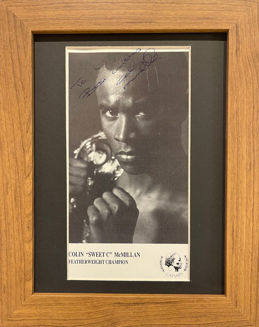 COLIN 'SWEET C' MCMILLAN WORLD BOXING CHAMPION HAND SIGNED PHOTO WITH COA