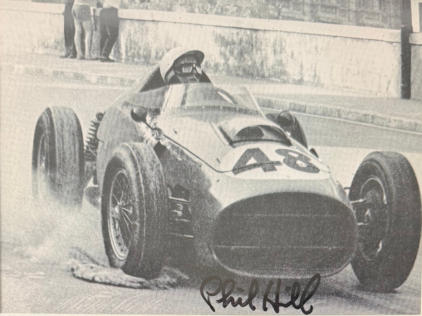 Phil Hill, F1 Ferrari Legend, Hand Signed Framed, Mounted Photo & COA