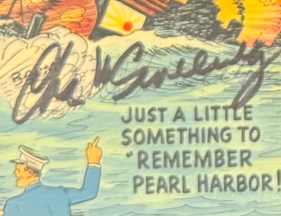 Charles Sweeney, Bockscar Nagasaki Atomic Bomb Pilot, Hand Signed Postcard & John Reznikoff COA