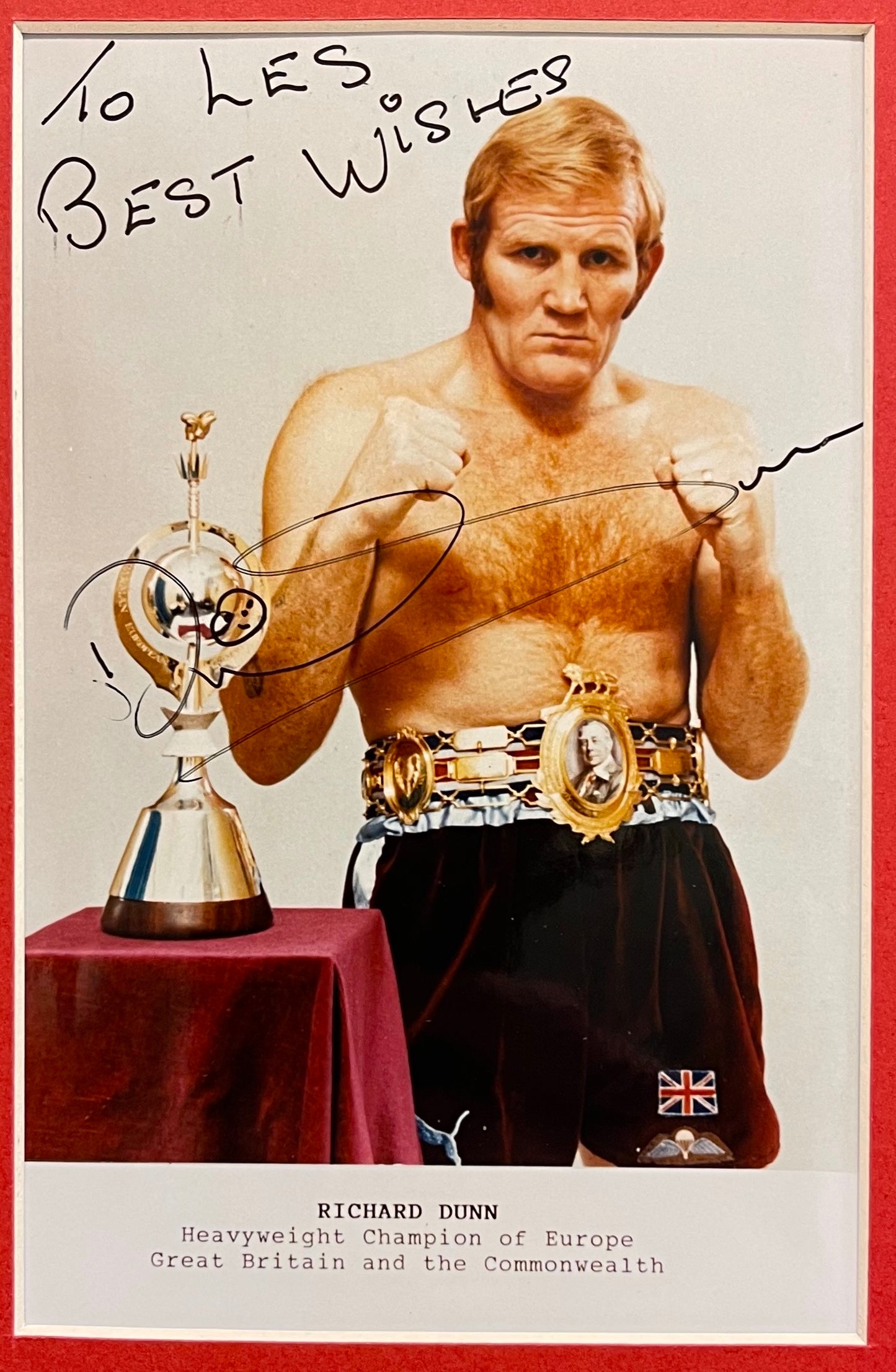 RICHARD DUNN - BOXER - GUARANTEED HAND SIGNED PHOTO WITH COA