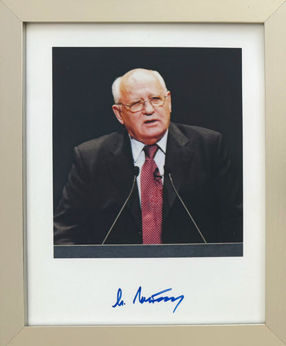 Mikhail Gorbachev, Former President of the Soviet Union, Hand Signed Photo Presentation, With COA
