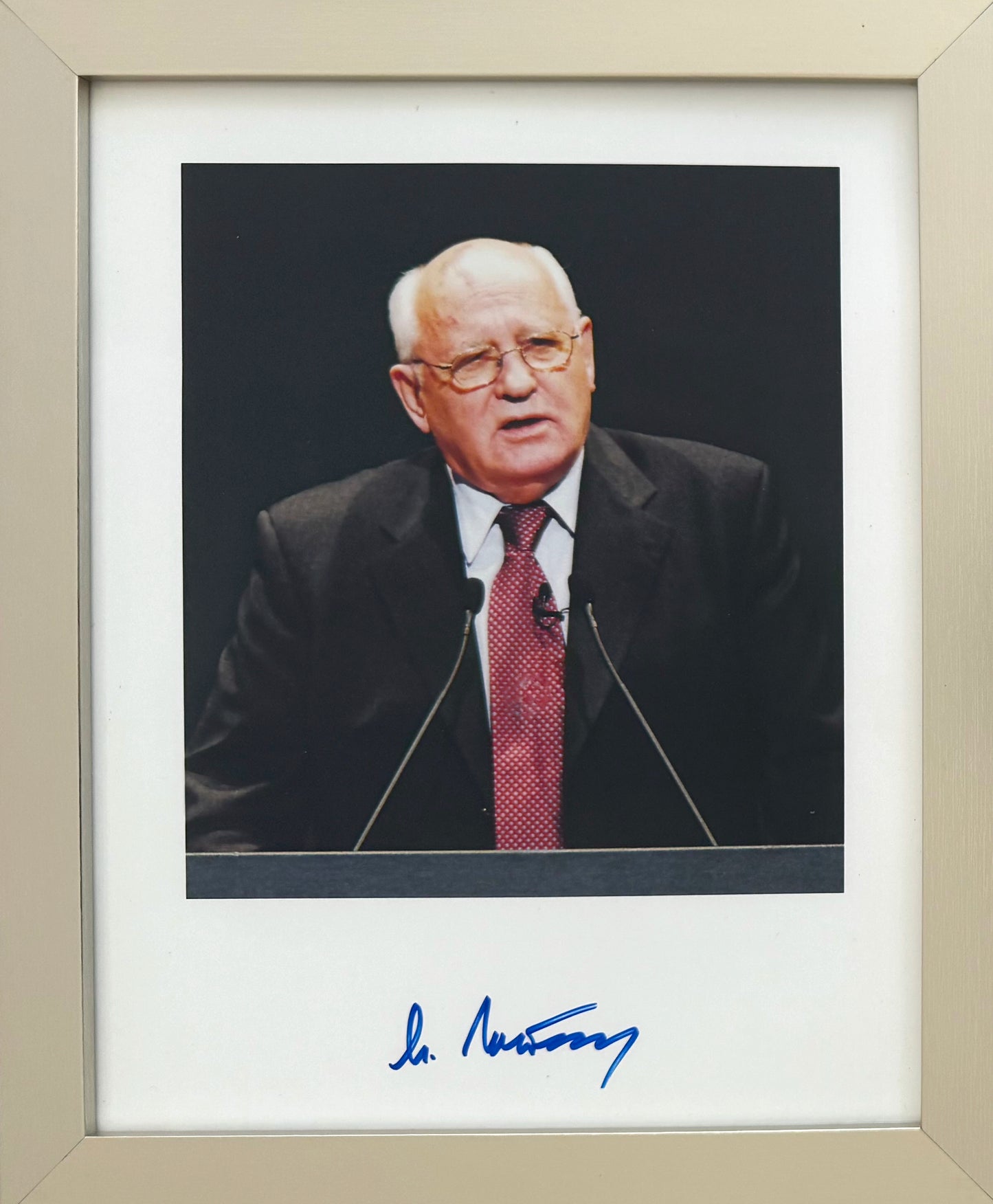 Mikhail Gorbachev, Former President of the Soviet Union, Hand Signed Photo Presentation, With COA