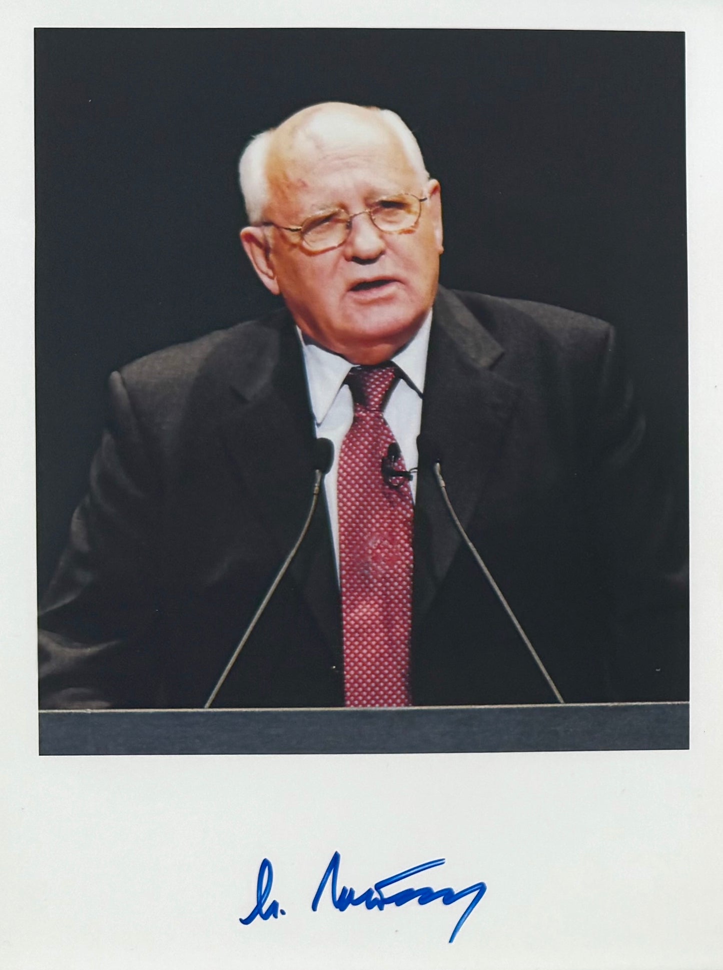 Mikhail Gorbachev, Former President of the Soviet Union, Hand Signed Photo Presentation, With COA