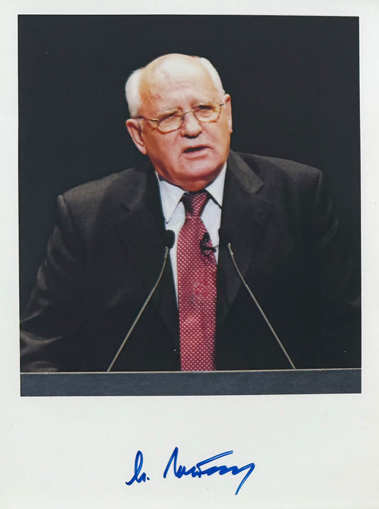 Mikhail Gorbachev, Former President of the Soviet Union, Hand Signed Photo Presentation, With COA
