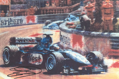 David Coulthard, Hans Signed Framed 30cm x 25xm Art Image & COA