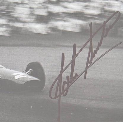 John Surtees, Formula 1, Motorcycle, Ferrari Legend, Hand Signed Ferrari Postcard & COA