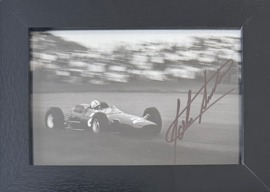 John Surtees, Formula 1, Motorcycle, Ferrari Legend, Hand Signed Ferrari Postcard & COA