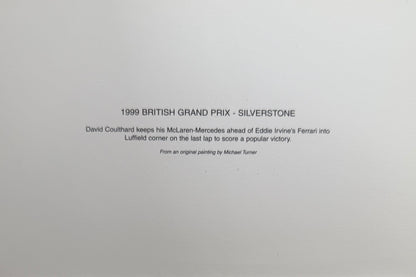 David Coulthard, Hand Signed Framed 25cm x 20cm Art Image Card & COA