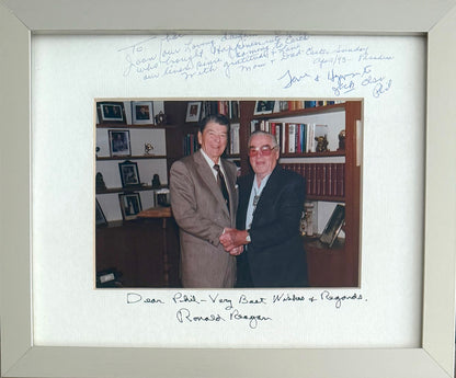 Ronald Reagan, Former U.S President & Phil Regan, Hand Signed Mounted Photo Presentation & COA