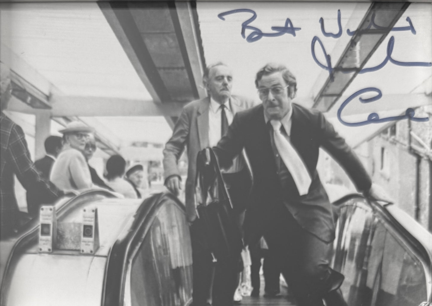 Michael Caine, Hand Signed 'The Black Windmill' Framed Original Film Photo & COA