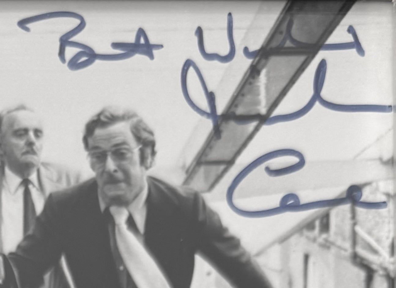 Michael Caine, Hand Signed 'The Black Windmill' Framed Original Film Photo & COA