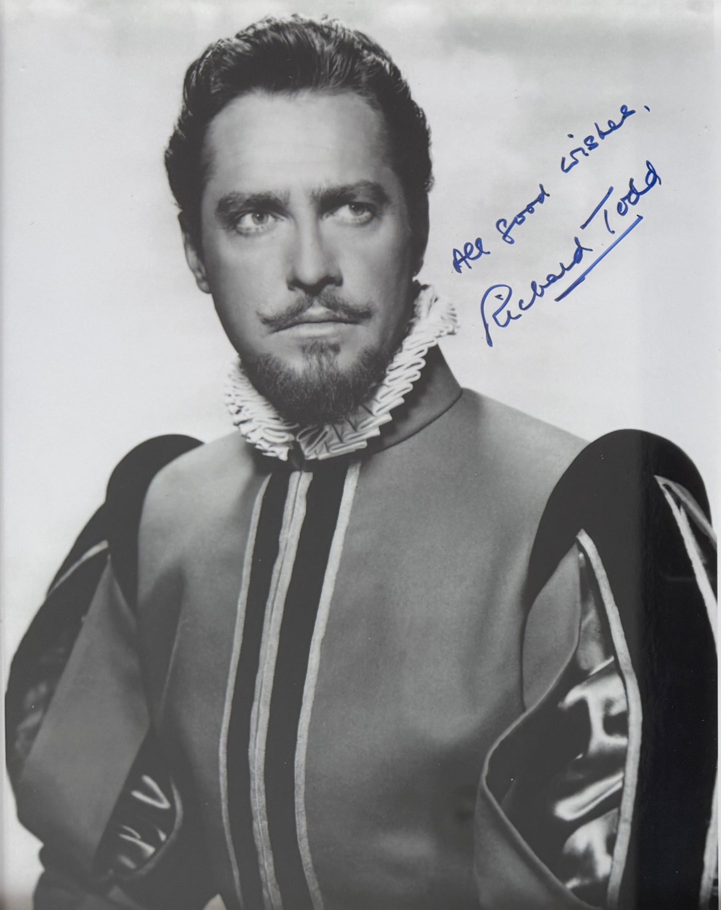 Richard Todd, Guaranteed Hand Signed 25cm x 20cm Publicity Photo & COA