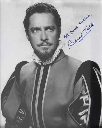 Richard Todd, Guaranteed Hand Signed 25cm x 20cm Publicity Photo & COA