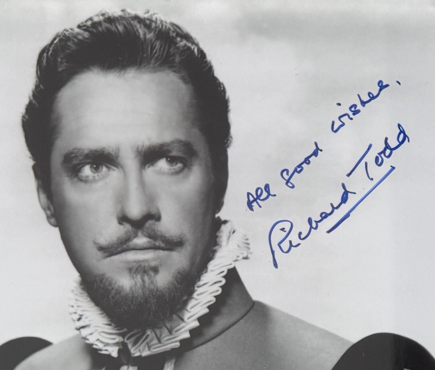 Richard Todd, Guaranteed Hand Signed 25cm x 20cm Publicity Photo & COA
