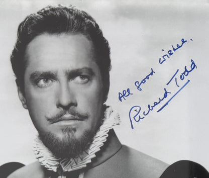 Richard Todd, Guaranteed Hand Signed 25cm x 20cm Publicity Photo & COA