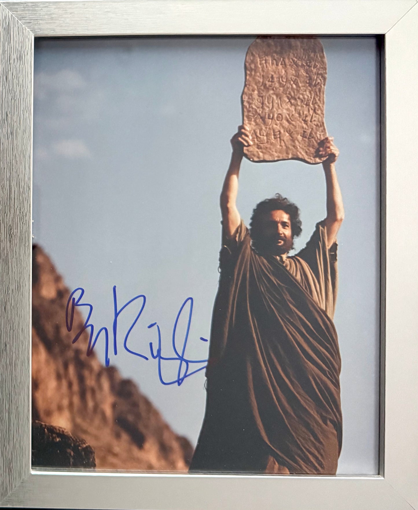 Sir Ben Kingsley Hand Signed Framed 25cm x 20cm 'Moses' Photo With COA